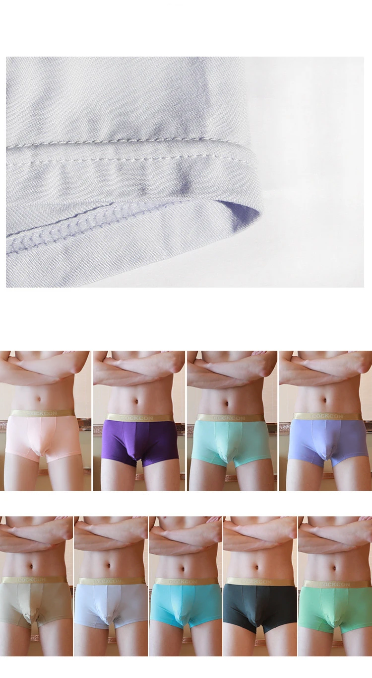 Cockcon Men Elephant Boxer Shorts Penis Sleeve Underwear Separate Pouch Modal Bulge Men's Erotic Panties Gay Underpants XXXL