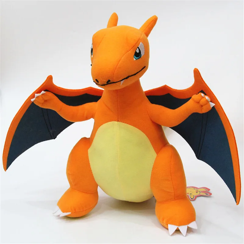 

30CM/11.81 Inches Children Pokemon Fire Dragon Plush Doll Pikachu Hard Wing Toy Dolls