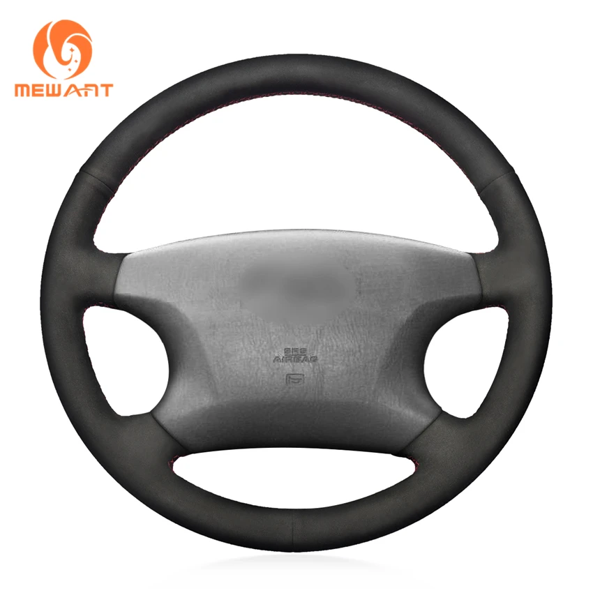 MEWANT Black Suede Car Steering Wheel Cover for Toyota Avalon 2002 2004