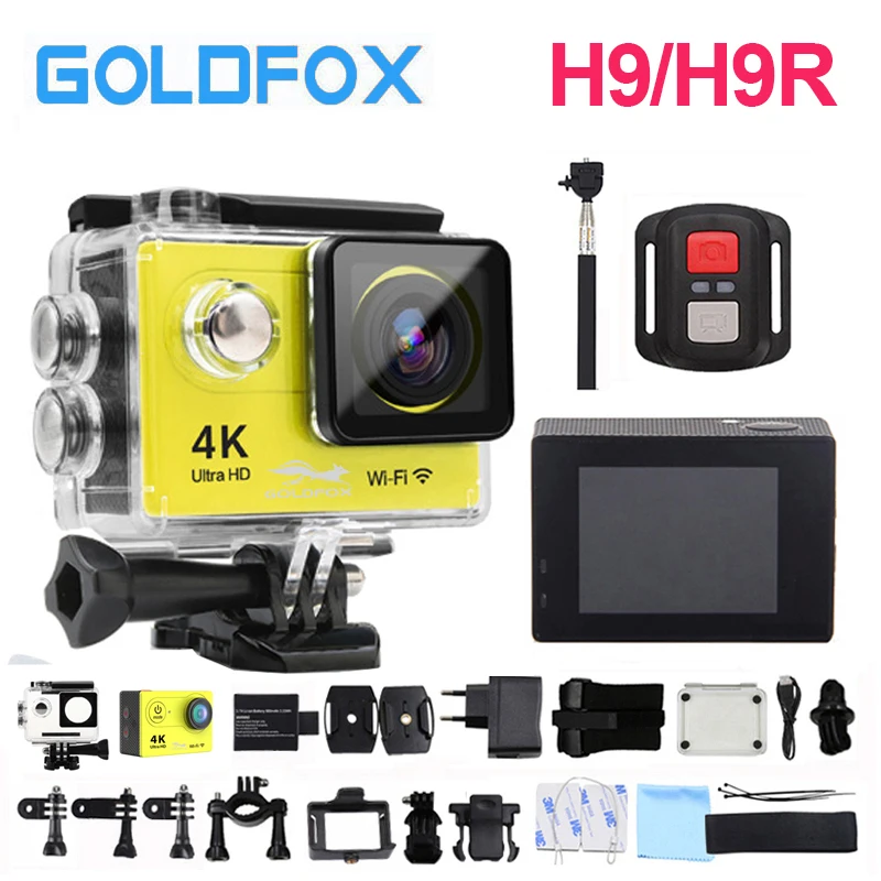 

GOLDFOX H9R 4K Ultra HD Action Camera 1080p/60fps Sports DV Go 30m Waterproof Pro WiFi 170D 16MP Outdoor Mini Camera Remote Cam