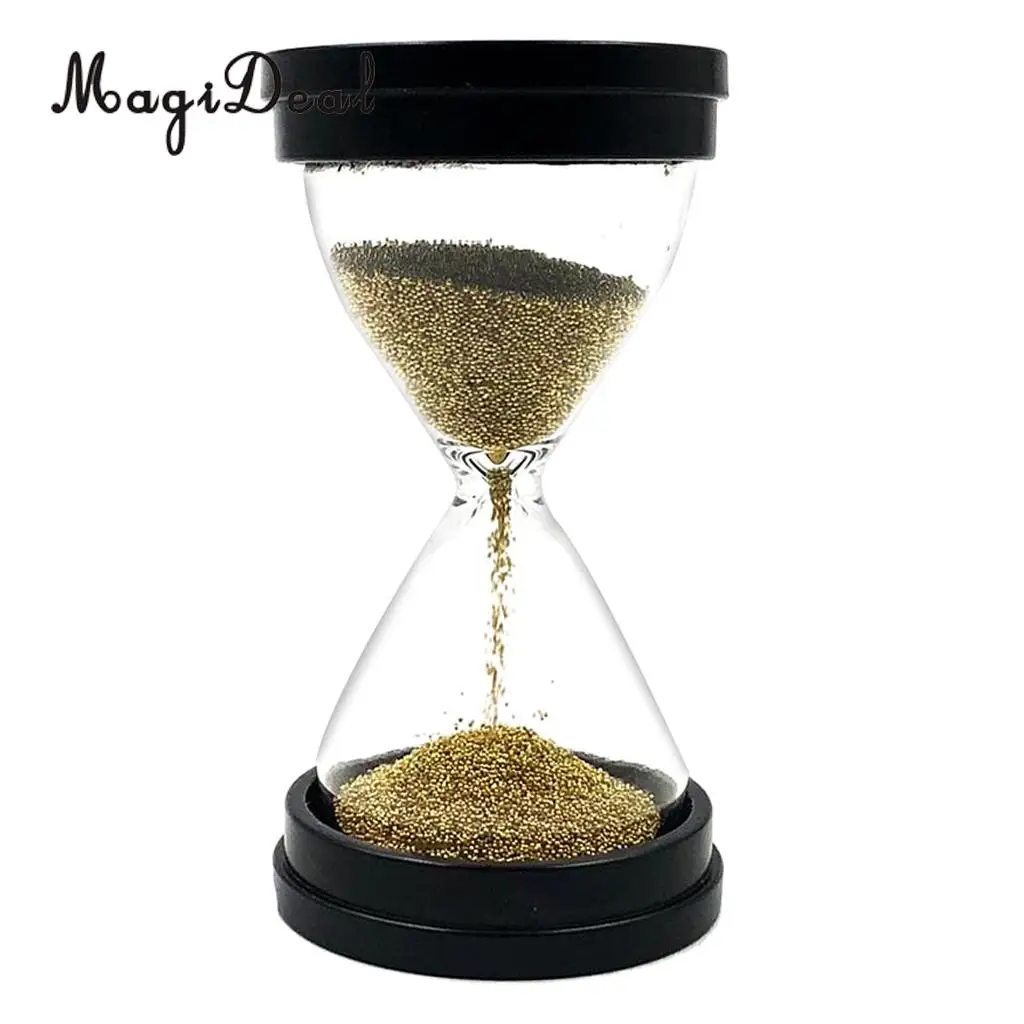 MagiDeal 30 Seconds Clear Sand Timer Hourglass Clock Kitchen Cooking Eggs Yoga Kids Games -Gold Sands