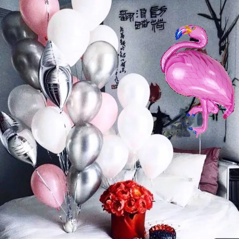 

18pcs/lot Giant Flamingo Balloon 10inch Pink White Latex Balloons Adult Happy Birthday Wedding Decorations Kid Toys Party Supply