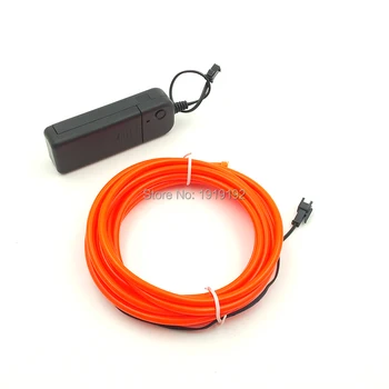 

Powered By DC-3V 5.0mm 5Meters EL Wire Tube Rope Battery Powered Flexible Neon Cold Light Car,Garden,Party,Wedding Decoration