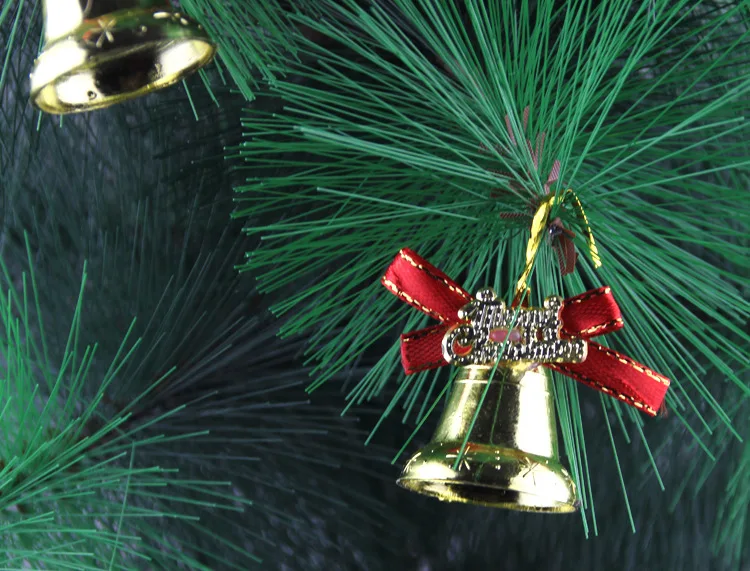 FANLUS 9 шт. рождественские колокольчики маленькие бусы-колокольчики игрушки для рождественской елки золотые