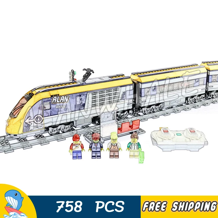 

758PCS Trains Locomotive Remote Control Motorized Engine section Platform Figure Building Blocks Toys Compatible