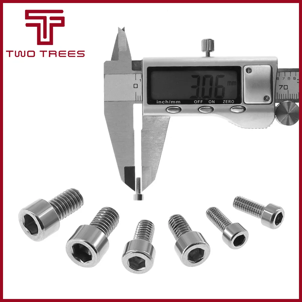 10 шт. M3/M4/M5 DIN912 304 из нержавеющей стали, Шестигранная головка, винты, внутренний шестигранный болт, метрическая резьба, детали для 3D-принтера