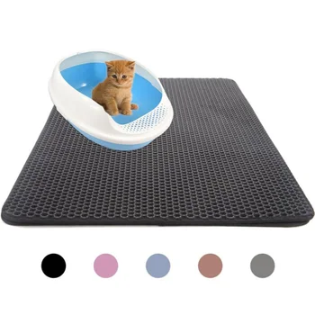 

Cat Litter Mat EVA Double-Layer Cat Litter Trapping Mat with Waterproof Bottom Layer Pet Litter Cat Mat Floor