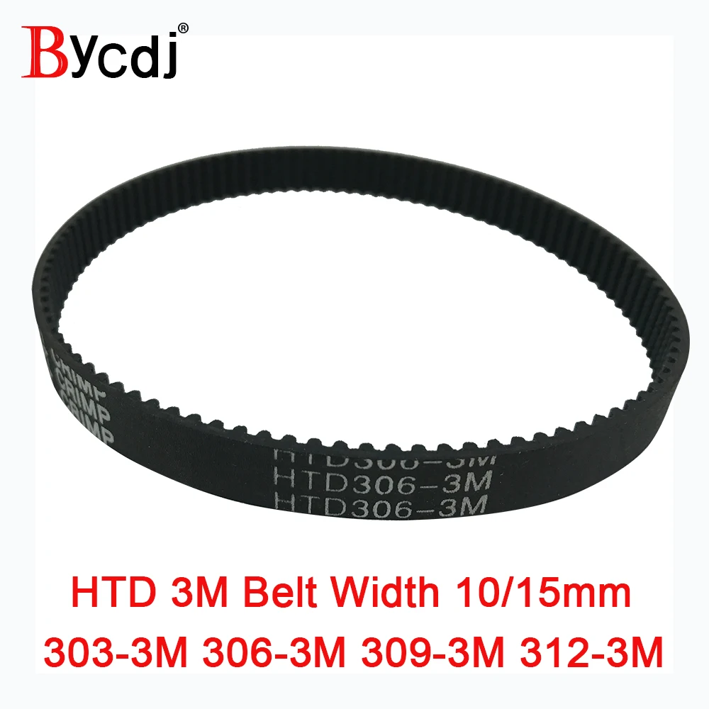 

Arc HTD 3M Timing belt C=303 306 309 312 width 10/15mm Teeth101 102 103 104 HTD3M synchronous pulle303-3M 306-3M309-3M 312-3M