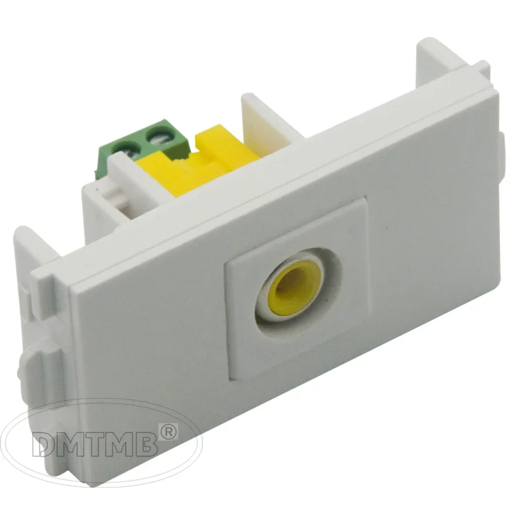 

RCA Video Connector wall plate with backside screw connector