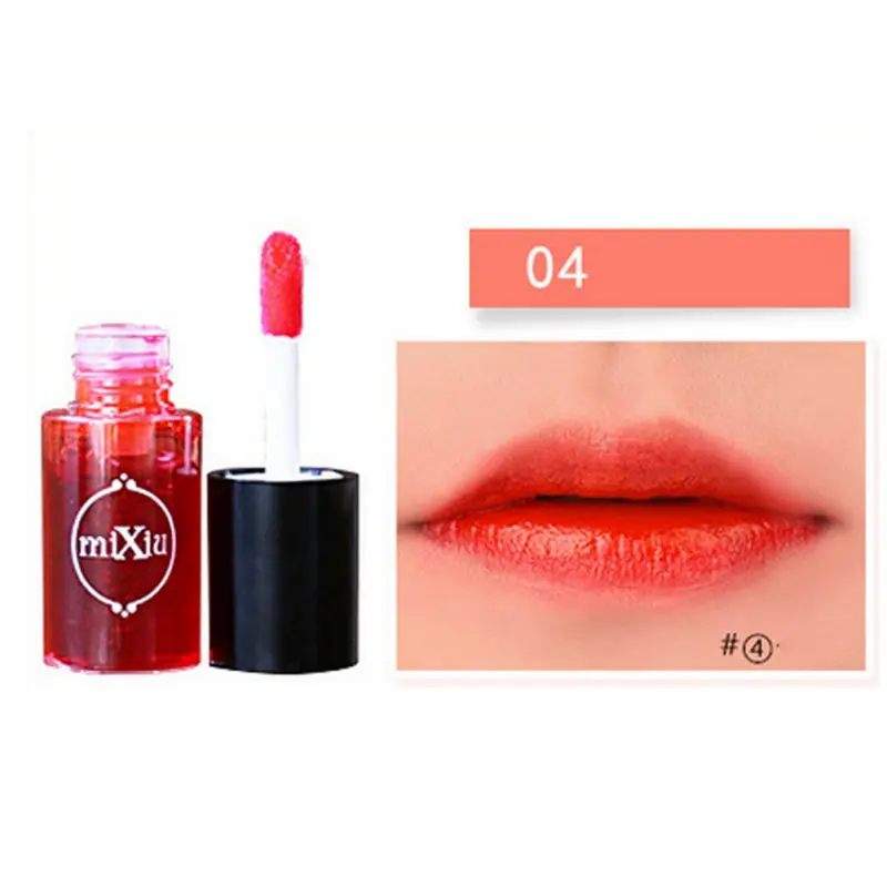 Косметика Корейская женская водостойкая губная помада краска Жидкий блеск для губ Румяна водный оттенок макияж - Цвет: A4