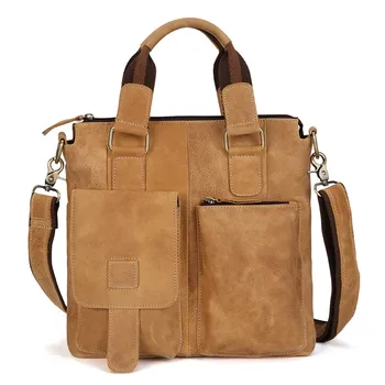

Vintage Natural Genuine Leather Men Shoulder Bags Perfect Quality Handbag