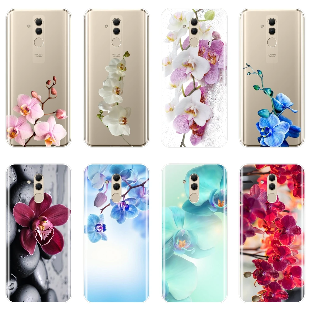 Чехол для Huawei Mate 9 10 20 Lite цветочный камень розовый Силиконовый мягкий чехол 7 8 Pro