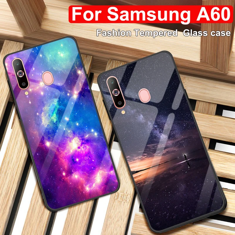 For Samsung galaxy A60 A6060 case Starry sky tempered Glass + TPU Edge Slim Thin Hard Back Cover SM-A6060 6.3\ For Samsung galaxy A60 A6060 case Starry sky tempered Glass + TPU Edge Slim Thin Hard Back Cover SM-A6060 6.3\