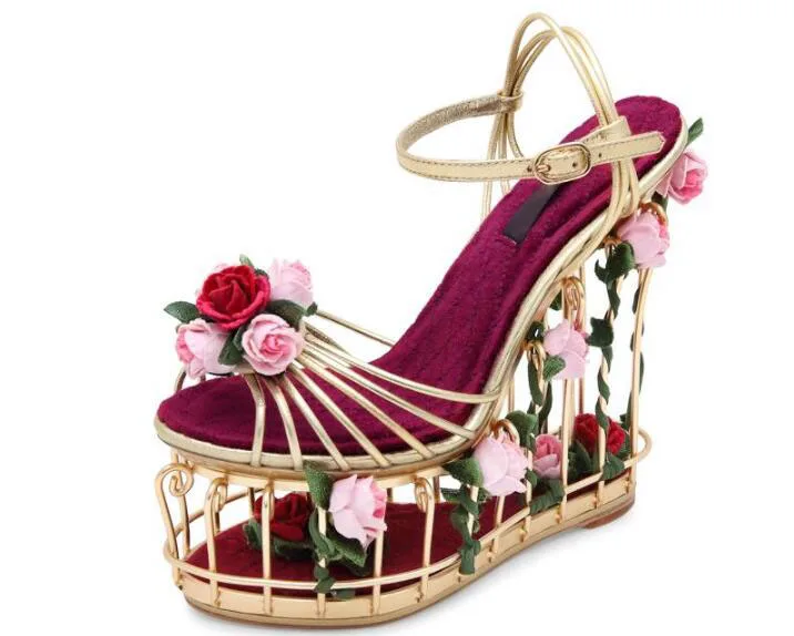 cage platform shoes