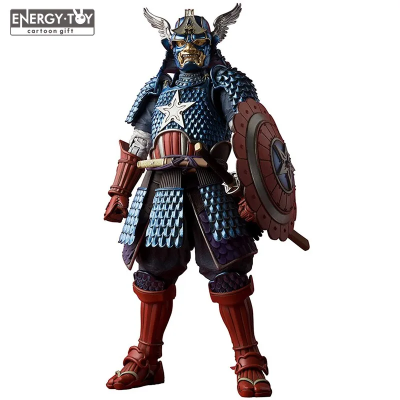

Cartoon Avengers Infinity War Super hero Samurai Captain America PVC action figure doll model toy