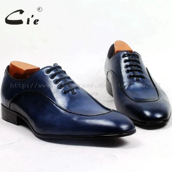 

cie round plain toe patina blue lacing lightweight leather outsole breathable 100%genuine calf leather bespoke men shoe ox501