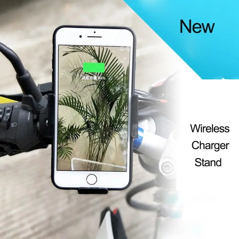 

Waterproof DC 10V-90V Motorcycle Phone Holder Qi Wireless Charger E-bike Charge Mount Stand For iphone Samsung Huawei Mobile Pho