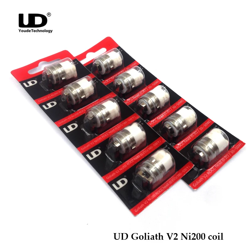 5 шт. оригинальный UD goliath V2 Ni200 катушки 0.15ohm электронная сигарета core головка для