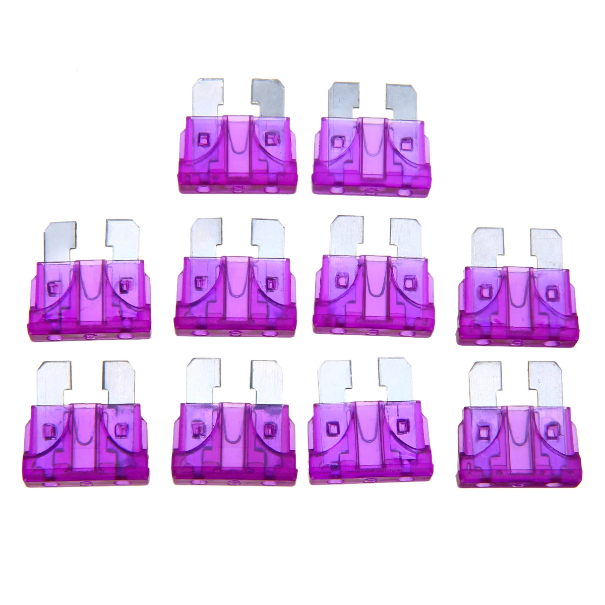 10Pcs/set 3A 8V-32V Coded Standard Blade Fuse Assorted Universal For Auto Car Truck Boat