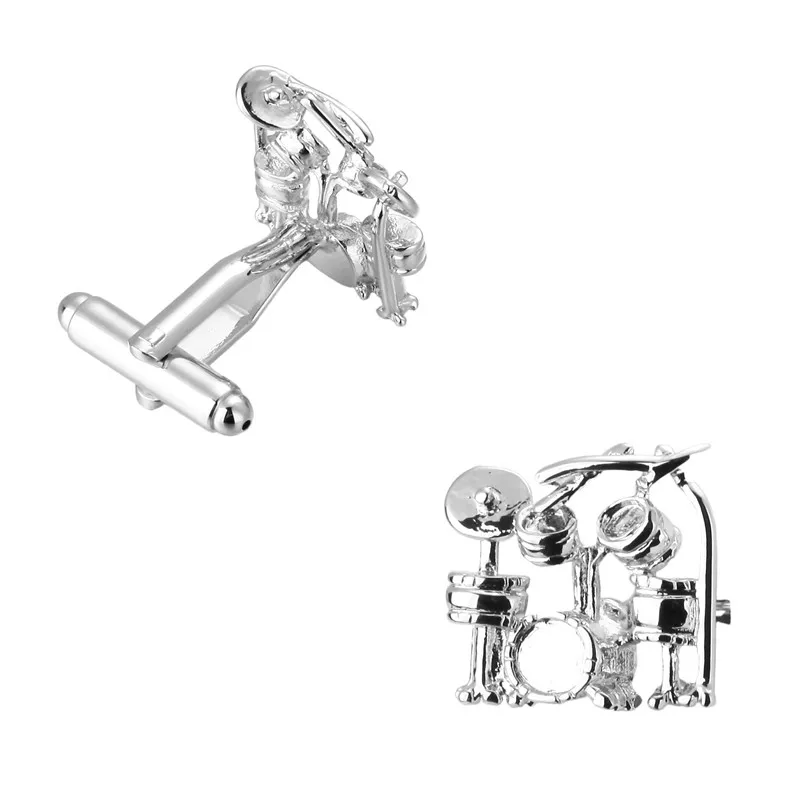 

The 2017 men's shirts Cufflinks drum music fashion accessories 3 pair pack sale