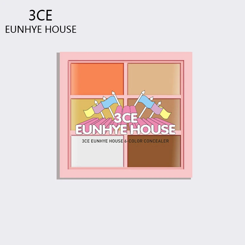 3CE Eunhye House Concealer 6 Colors Oil Control Contouring Cream Palette Foundation Base Corrector Blemish | Красота и здоровье