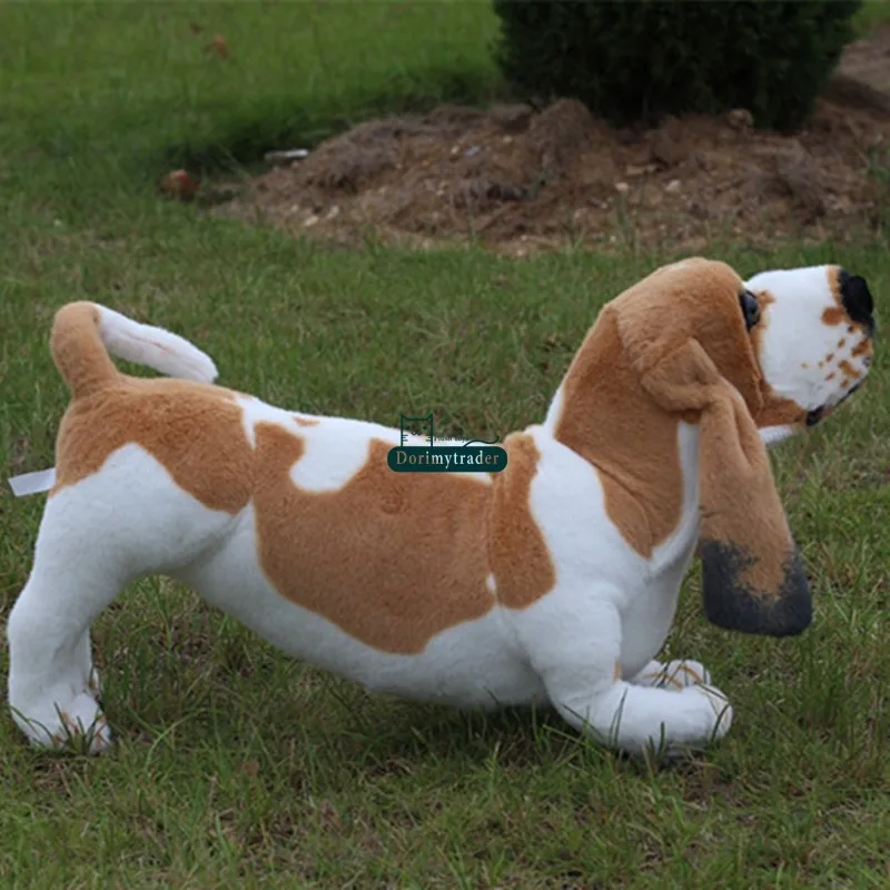 Dorimytrader Real Pictures! 24'' 60cm Giant Cute  Stuffed Soft Plush Cute Emulational Animal Basset Dog Toy, Free Shipping DY60298 (3)
