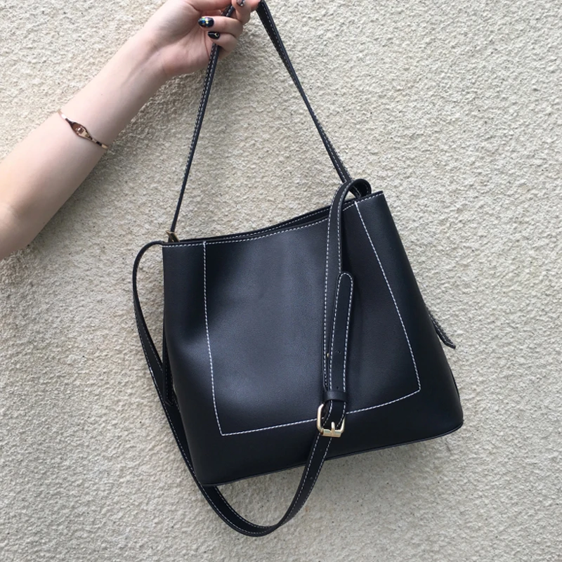 Nero Più Di Bolish Sacchetto Il Ricamo Elaborazione Bag Dell'unità Femminile Messaggero Della Delle Spalla Shopping Casual cachi Modo Donne Grande Del Cuoio Borsa qqEanrR1