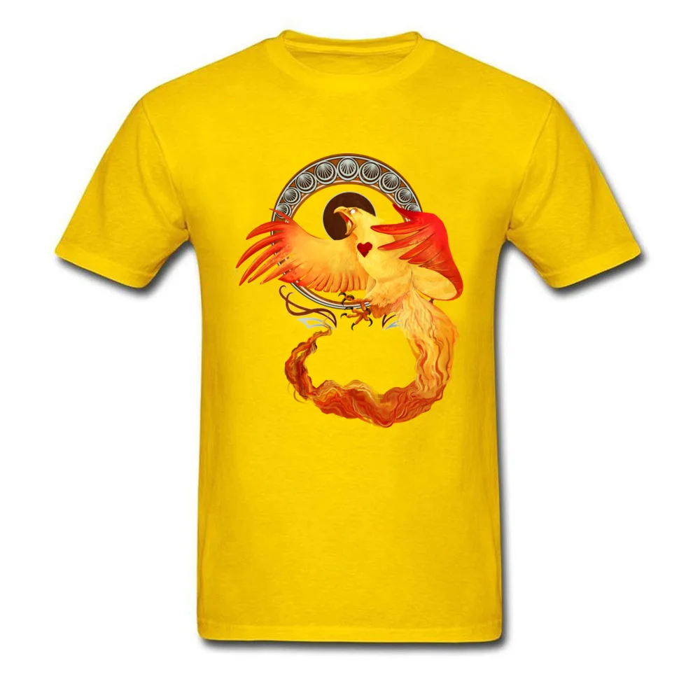 Phoenix Heart T Shirt Short Sleeve Casual Fashion Men Summer Fall Tops & Tees Casual Tee-Shirt Round Collar 100% Cotton Fabric Phoenix Heart yellow