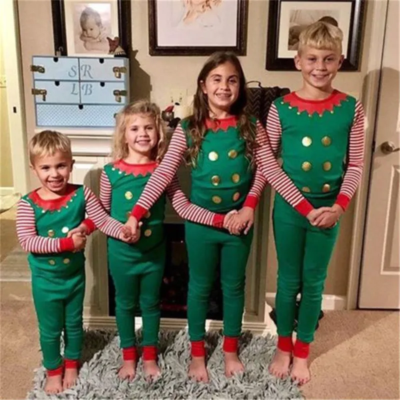 Unisex Baby Kids Boys Girls Christmas Tops+Pants Xmas Outfits Pajamas Clothes