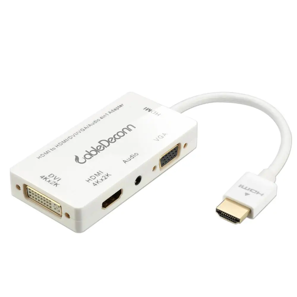 Кабель адаптер hdmi hub к vga dvi с преобразователем аудиовыхода Адаптерный кабель для