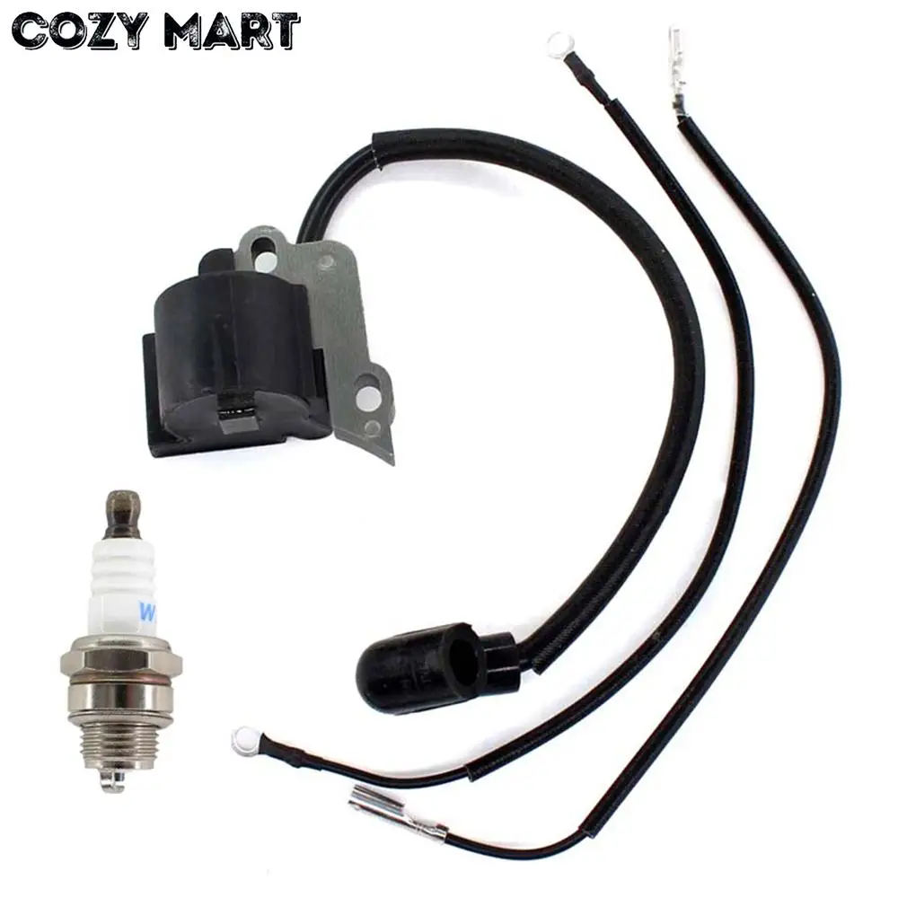 

Ignition Coil Module w/ Spark Plug For Partner 350 351 370 371 390 420 422 McCulloch & Poulan Chainsaw 5300391167