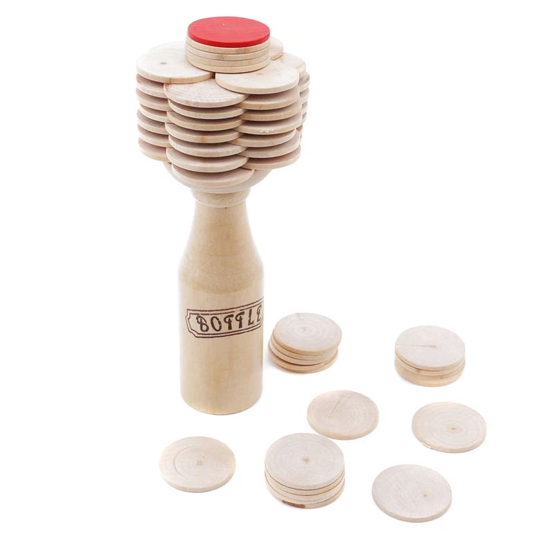 Wooden Bottle Challenge Match Children Balance Training Desk Game Baby