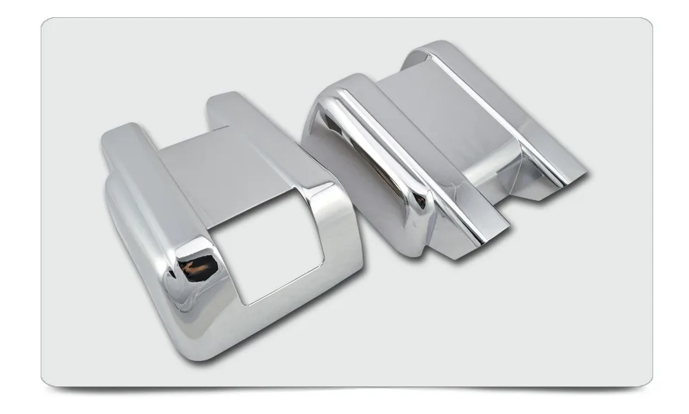 Chrome ABS Towing Mirror Cover For Ford F250 F350 Super Duty 2008 to 2015 Lower Half With Turn Light Signal Hole c