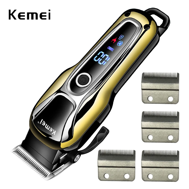100-240V kemei rechargeable hair clipper hair shaving machine hair trimmer...