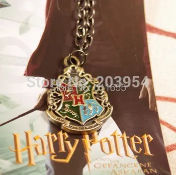 

Hogwarts School Seal DA 12pcs/lot vintage fashion jewelry steampunk movie new Pendant Necklace free shipping antique bronze 2017