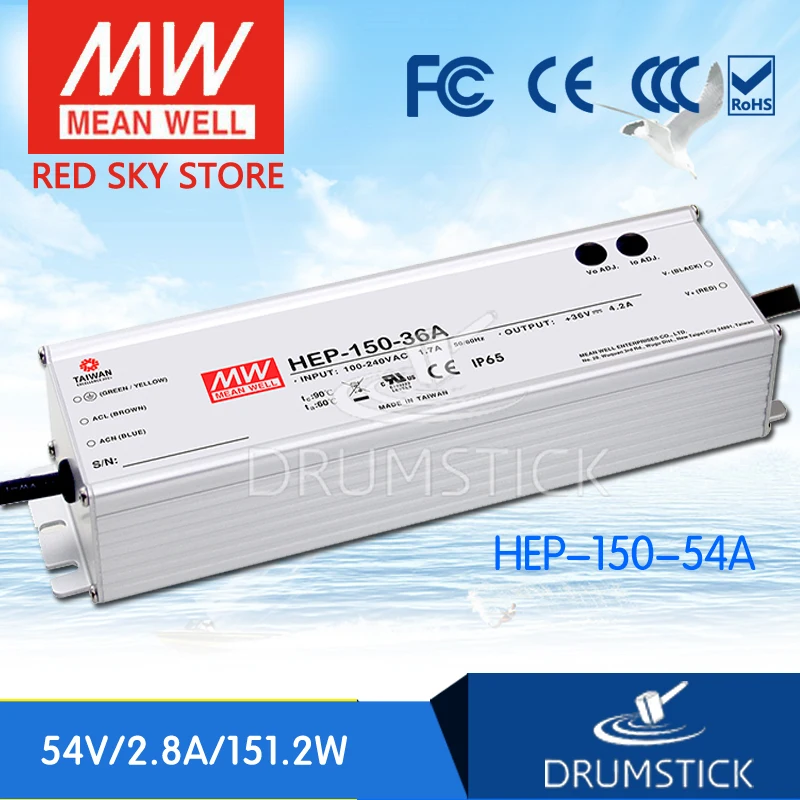 

MEAN WELL HEP-150-54A 54V 2.8A meanwell HEP-150 54V 151.2W Single Output Switching Power Supply