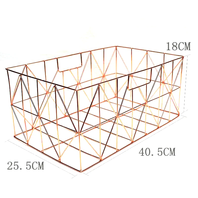 Розовое золото офисные школьные принадлежности Органайзер настольный для аксессуаров книжные концы поднос книжный держатель Железный с ручкой проволочная сетка