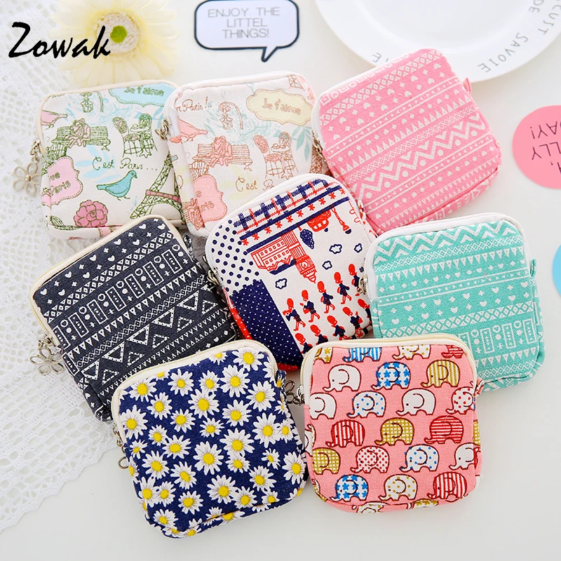 لطيف الكرتون فوط صحية سادة حقيبة حامل محفظة منظم تخزين أكياس سستة السفر السفر المناديل منشفة الحقيبة سادة حامل