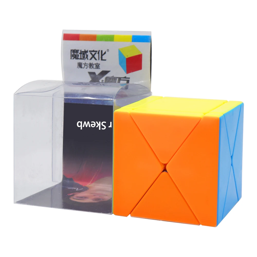 Мою Mofangjiaoshi X Cube Фишер Magic Cube Puzzle Stickerless 55,5 мм Логические кубики Форма твист Развивающие игрушки для детей игры