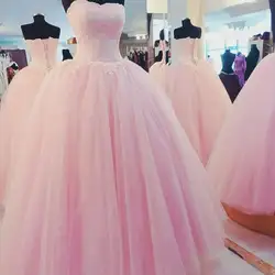 Новое Прибытие Кружева Бальное платье Quinceanera Платья Формальные Пром Кружева Театрализованное Бальные Платья 2017