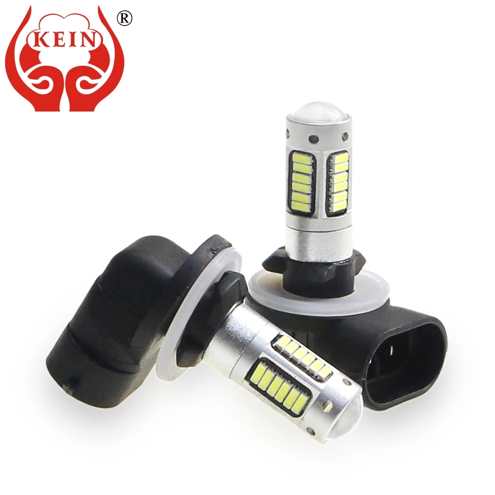 

KEIN 2pcs H27 881 led fog Bulb 30SMD 4014 led car auto external DRL Daytime Driving Running Vehicle 881 fog Light Lamp white 12V