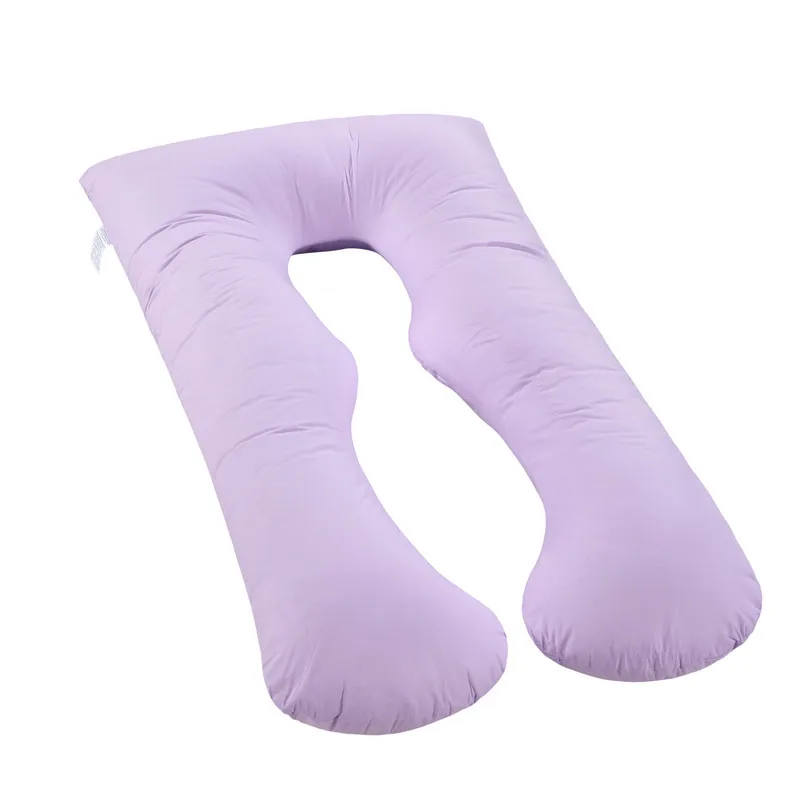 Беременных женский чехол для подушки многофункциональная Талия сторона спящий живот Подушка пользовательская группа купить хлопок u-образная подушка - Цвет: purple