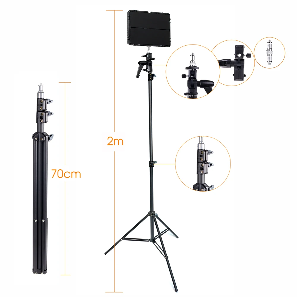 Travor TL-600A 2.4G kit Bi-Color Studio photography LED Video Light with 2.4G remote control +6pcs  - 32801231405