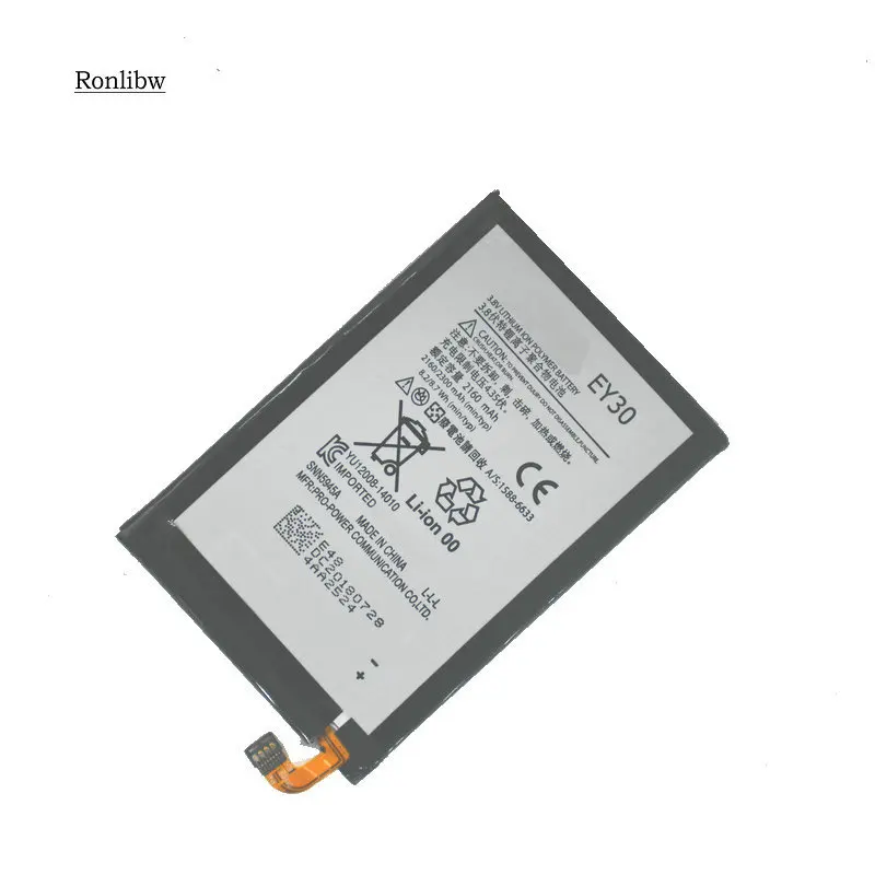 Аккумулятор Ronlibw EY30 SNN5945A 2160 мАч Сменный аккумулятор для Motorola Moto X 2nd X2 XT1092