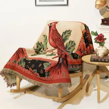Домашний декор птица мебель с цветами диван Чехлы для гостиной диван полотенца для кресла трикотажные пледы одеяла Cobertor