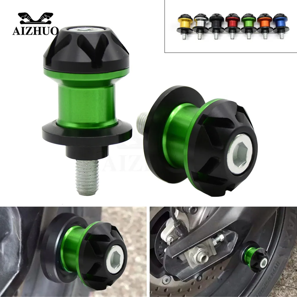 6/8/10mm Motorcycle Swingarm Slider Spools for KAWASAKI NINJA 650R ER6F ER6N ZX-6 ZX9R ZXR400 ZZR600 VERSYS 1000 Z1000 ZX10R