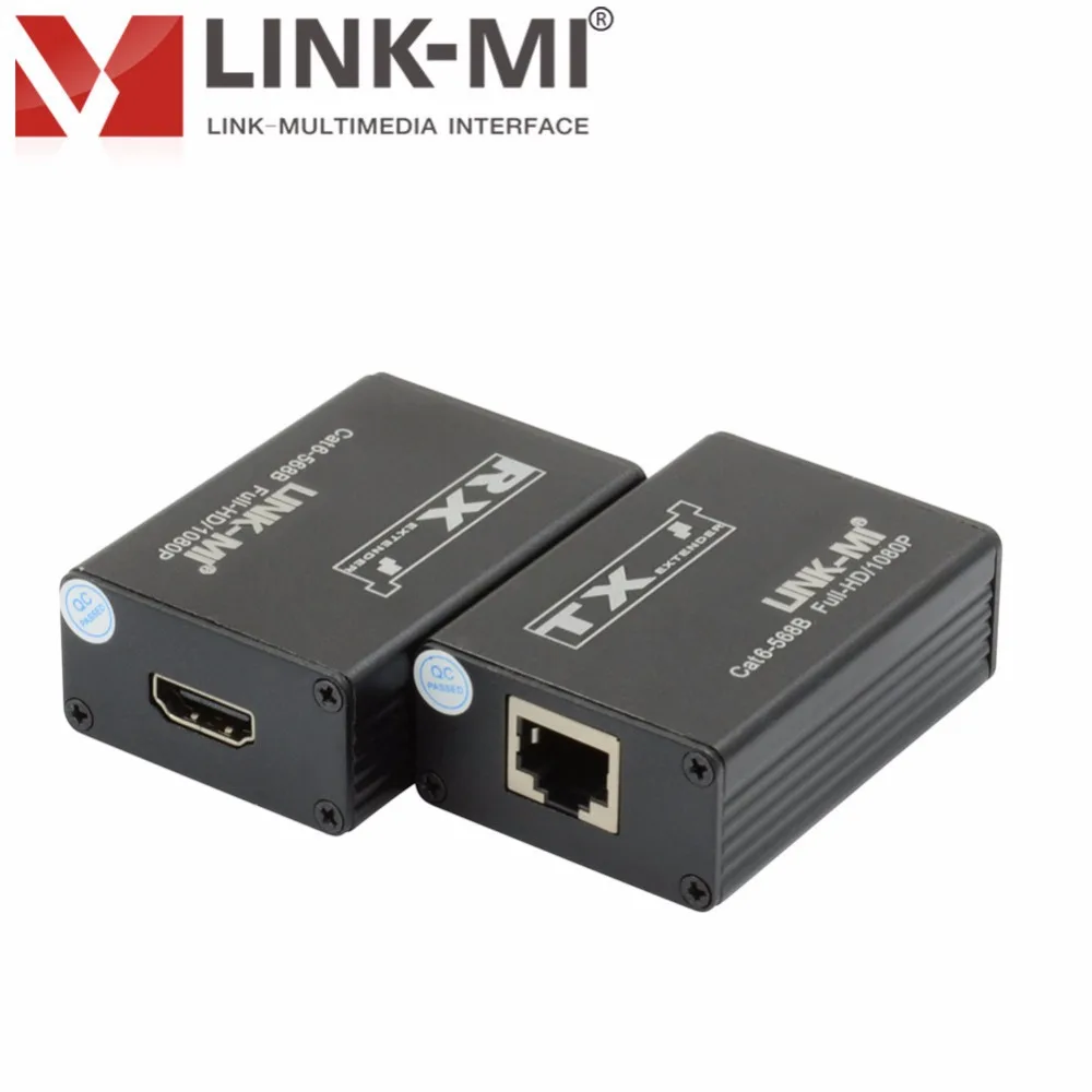 

LINK-M 30m HDMI Extender 1080P Over CAT6 RJ45 Ethernet Plug and play video recorder