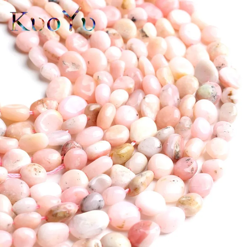 

6-8mm Natural Irregular Pink Opal Stone Beads Loose Spacer Beads For Jewelry Making DIY Bracelet Necklace 15''Strand/Inches