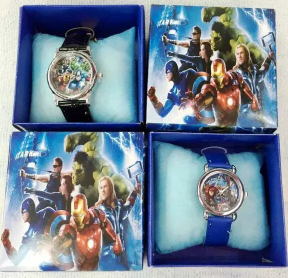 

New 6 pcs Avengers Children Cartoon Quartz Children Wristwatch Watches With Boxes Party Favors Gift Toy B-59