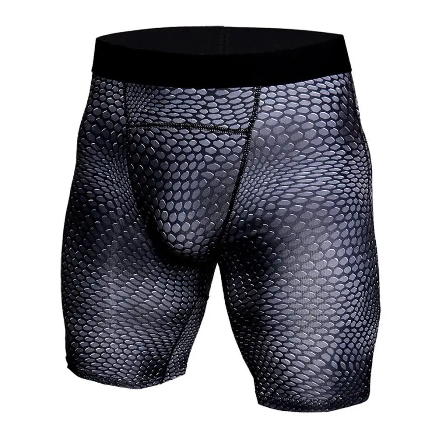 

Men's Sports Training Bodybuilding Summer Shorts Workout Fitness GYM Short Pants Snake Breathable Quick-drying Sports trunks